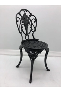 Alüminyum Döküm Ferforje Güllü Sandalye Kolsuz Model